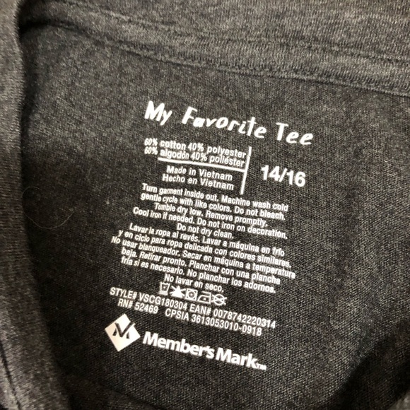 Members Mark Girls Sequin Flippy Smiley Face Tee - Picture 6 of 6